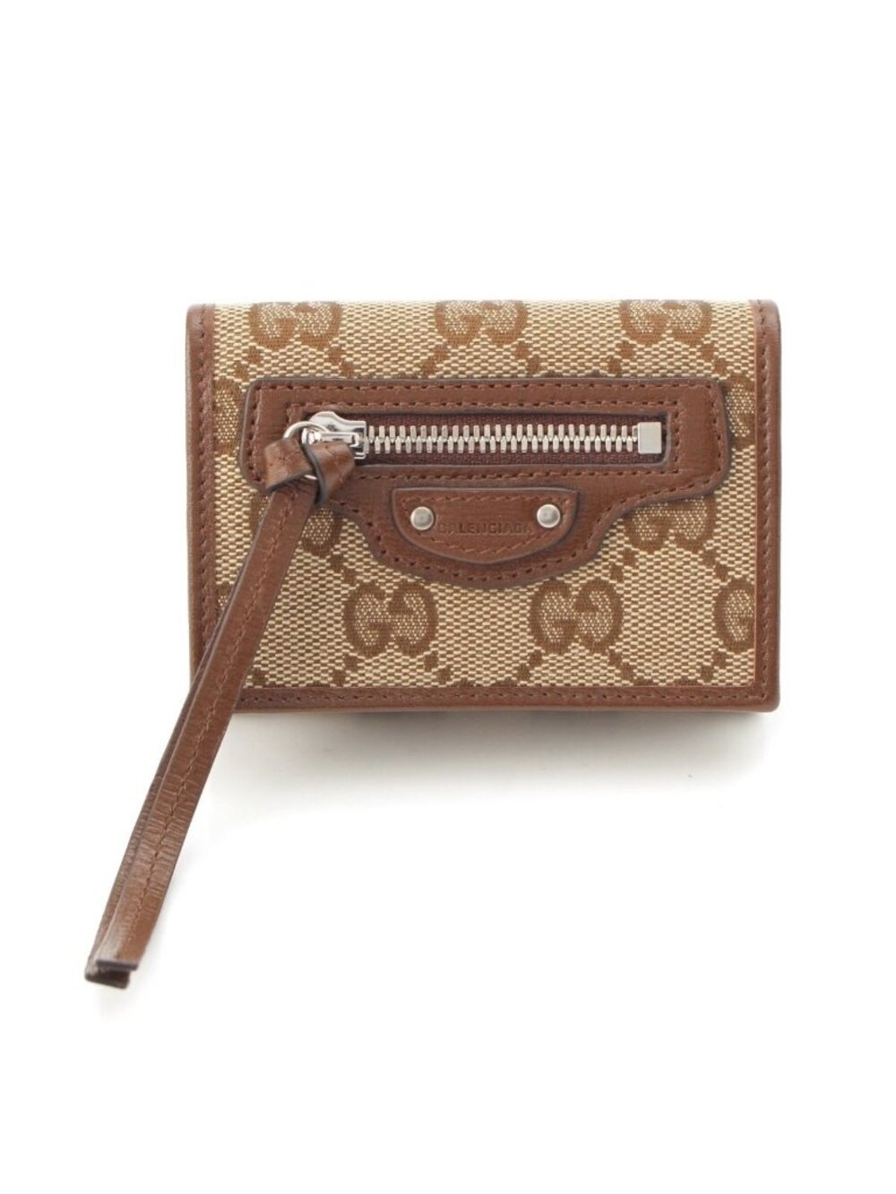 Gucci Hacker Neo Classic Wallet the Canvas Leather Trifold Beige